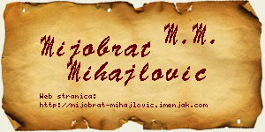 Mijobrat Mihajlović vizit kartica